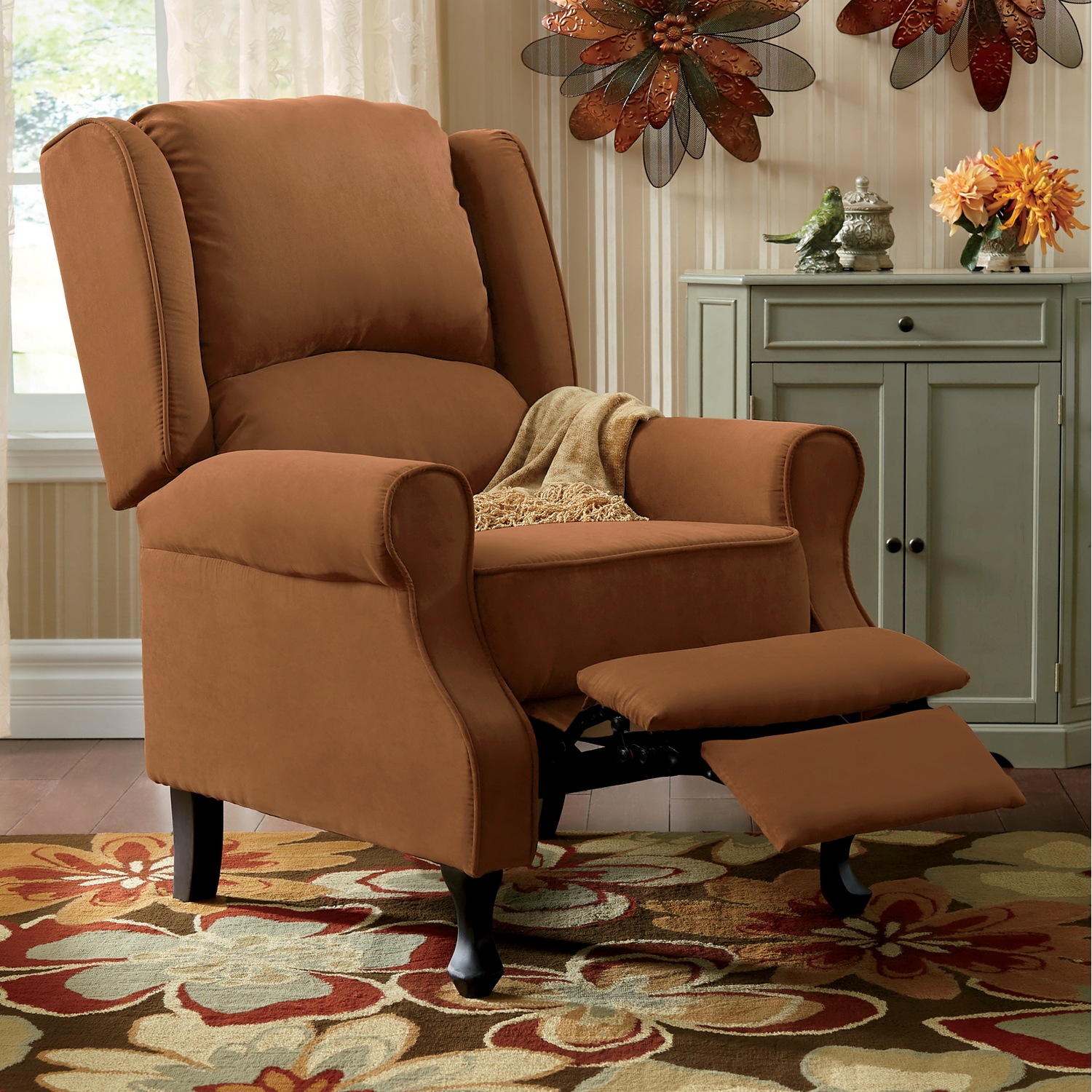 Microfiber Wingback Recliner Seventh Avenue