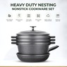 Granitestone 6-Piece Cast Aluminum Stackable Cookware Set, , large