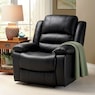 Overstuffed Recliner, Black, large