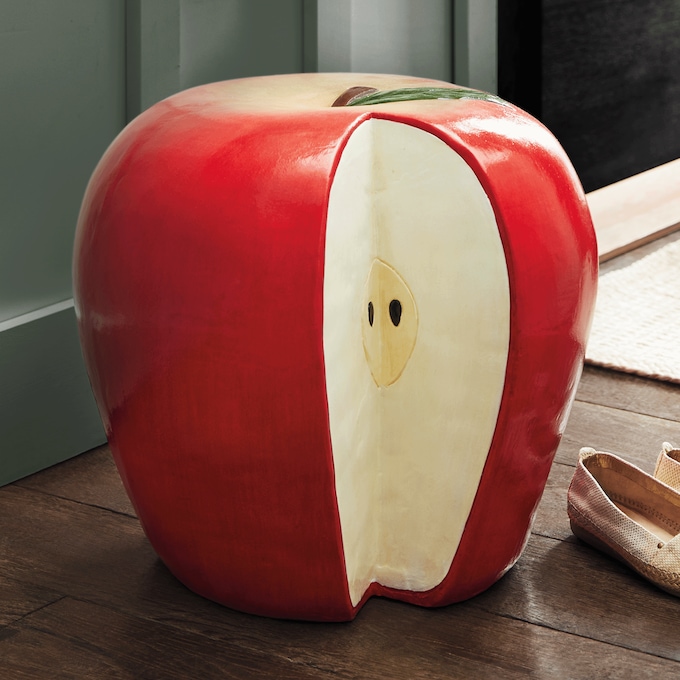 Apple Accent Table, Red, large