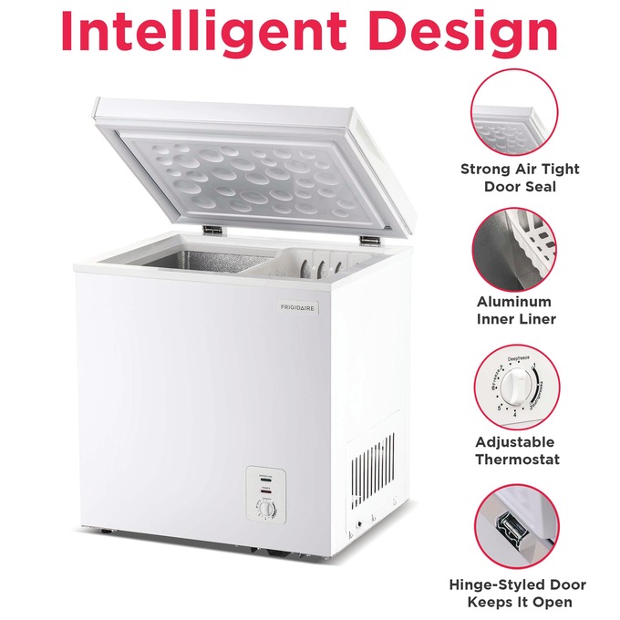 Frigidaire 2.1 cu. ft. Convertible Chest Freezer/Fridge, White, large