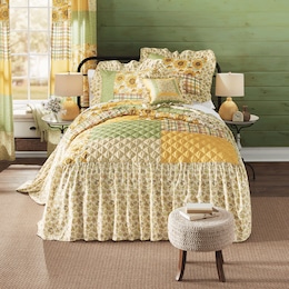 Harvest Skirted Bedspread Set, Accent Pillow, Panel Pair and Valance, , large