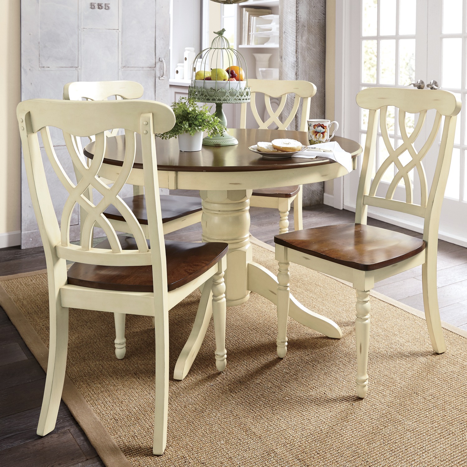 Round Dining Table Set Of 2 Chairs Seventh Avenue