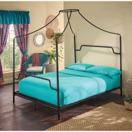 Boho Canopy Queen-Sized Bed, , large
