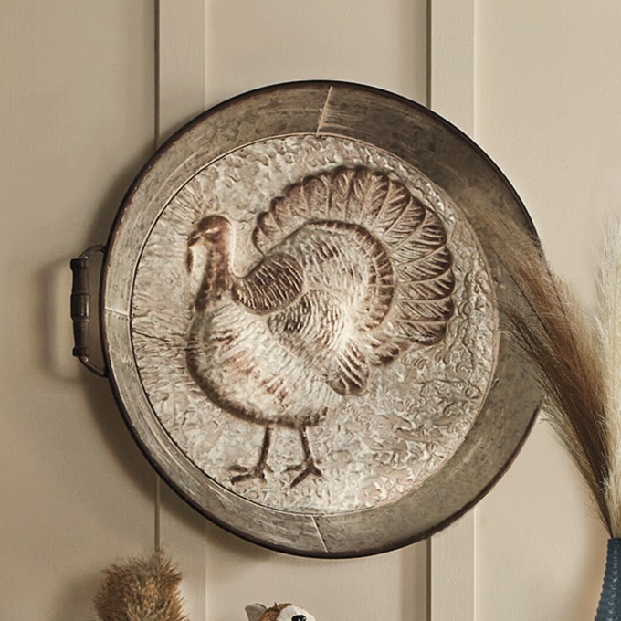Galvanized Turkey Wall Art, , large