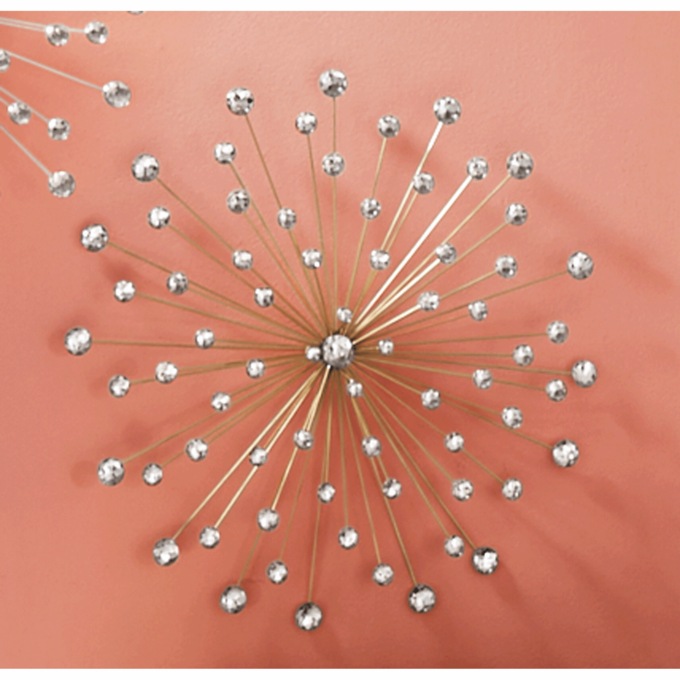 Dazzling Gem Wall Cluster, Gold, large