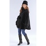 Fleece Ruffle-Trim Cape, , large