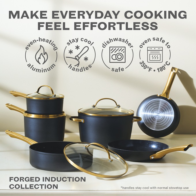 Farberware 12-Piece Forged Aluminum Cookware Set, , large