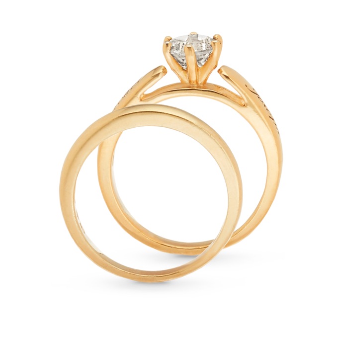 2-Name Round Bridal Set, , large