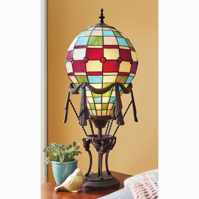 Stained Glass Hot Air Balloon Lamp, , large