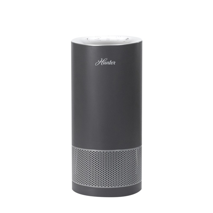 Hunter HP450 HEPA/UVC Tower Air Purifier, Gray Silver, large