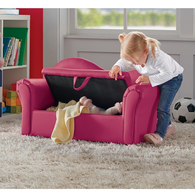Kids&#39; Storage Sofa, Pink, large