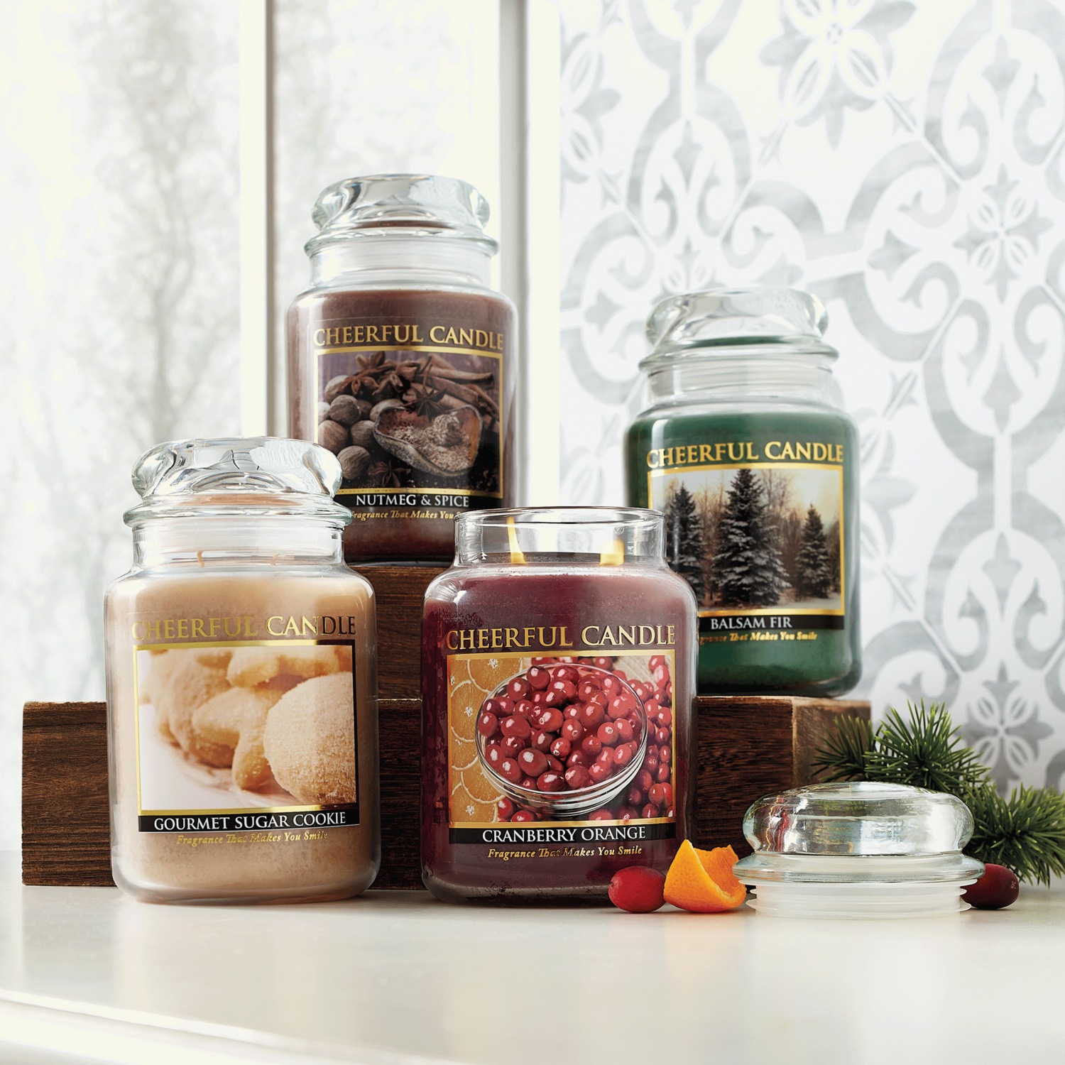 Cheerful Large Jar Candle, 24 Ounces | Seventh Avenue