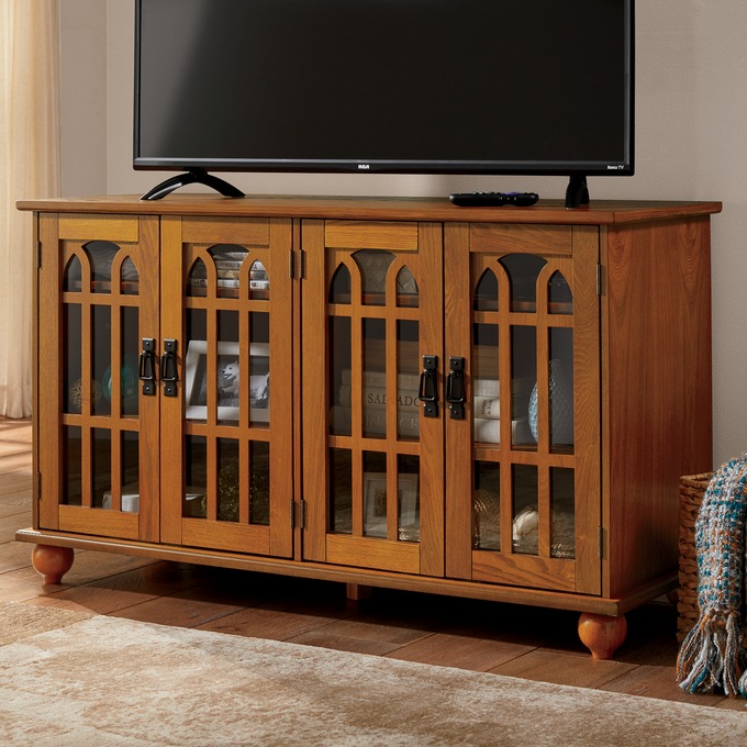 Arched Mission TV Stand, , large