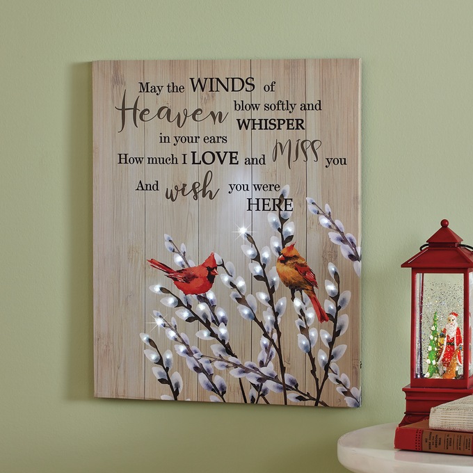 Cardinal Blossoms Lighted Wall Art, , large