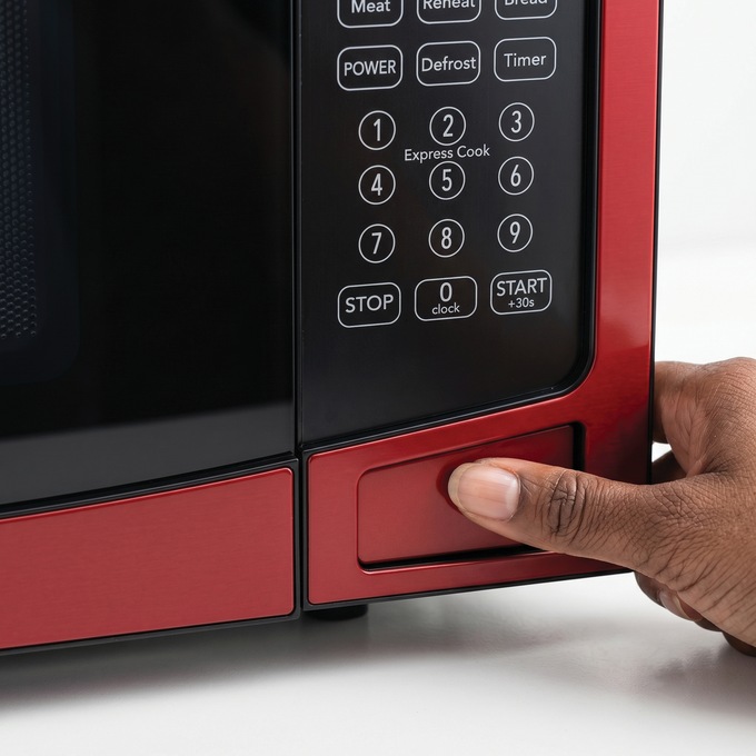 Montgomery Ward 1.1 cu. ft. Microwave Oven, Red, large