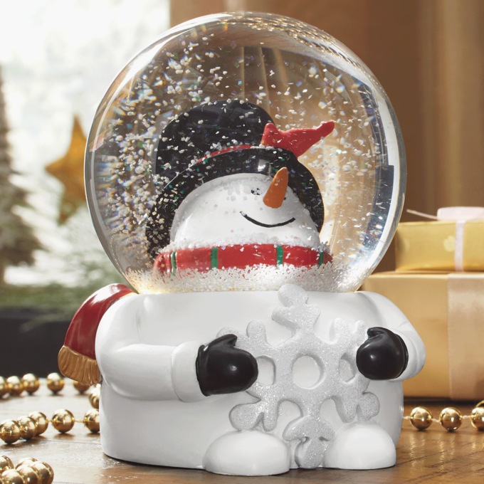 Lit Snowman Waterglobe, , large