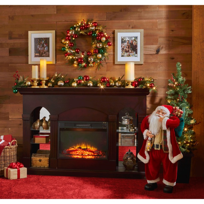 Lit Classic Ornament Wreath, , large