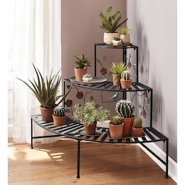 Floral Corner Plant Stand, , large