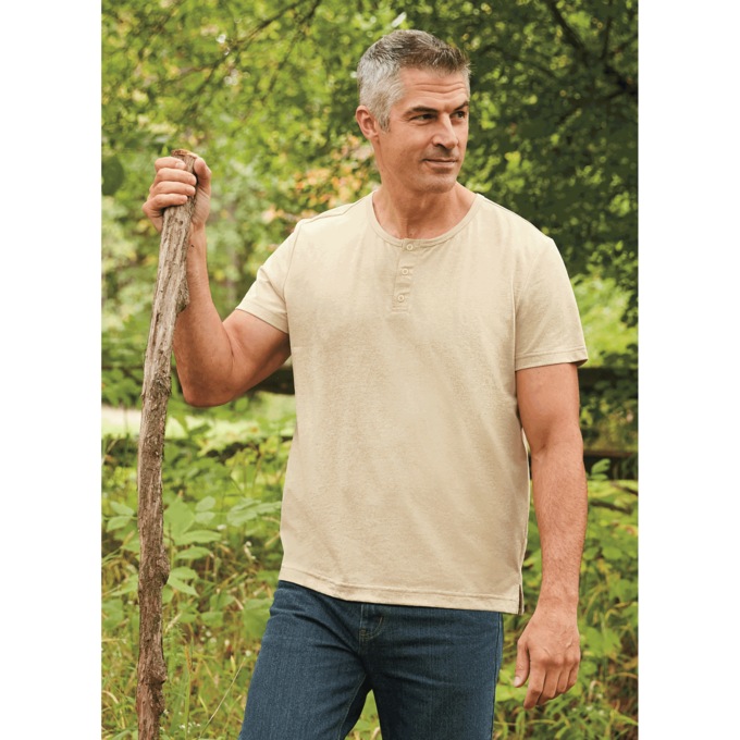 Outdoor Short-Sleeve Henley, , large