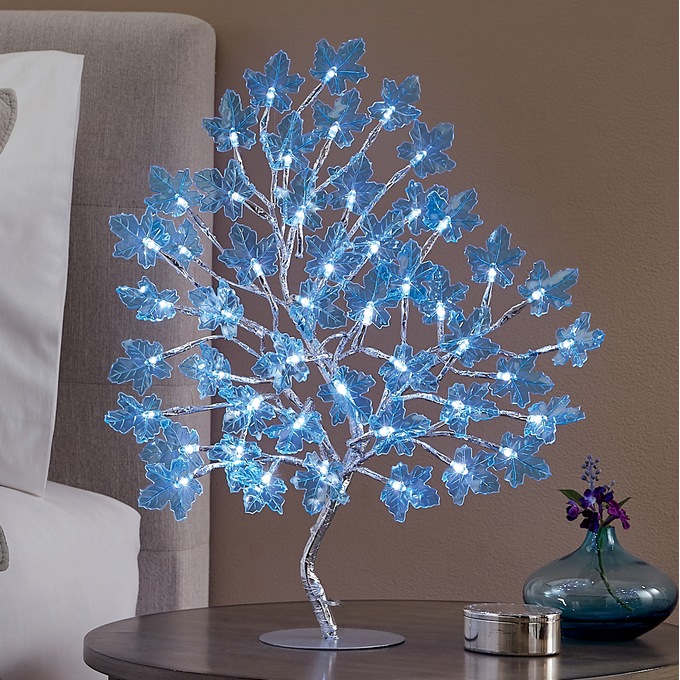 LED Lit Tree, Teal, large