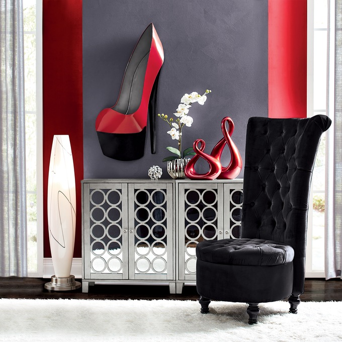 Tina Circle Mirror Cabinet, , large