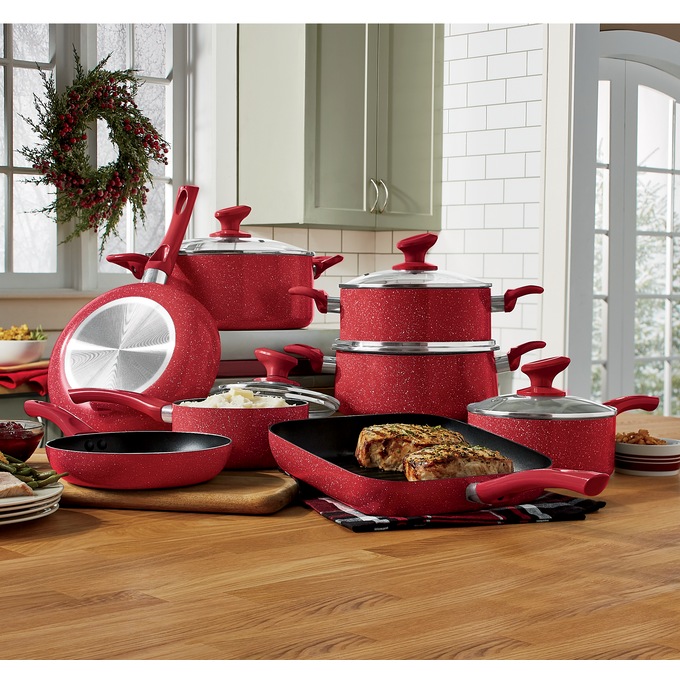 13-Piece Granite Aluminum Cookware Set, , large