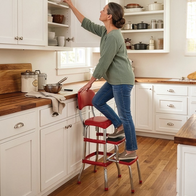 Retro Step-Stool Chair, , large