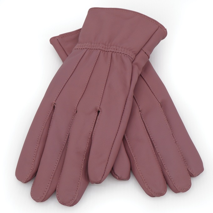 Women's Classic Leather Gloves, Rose, large