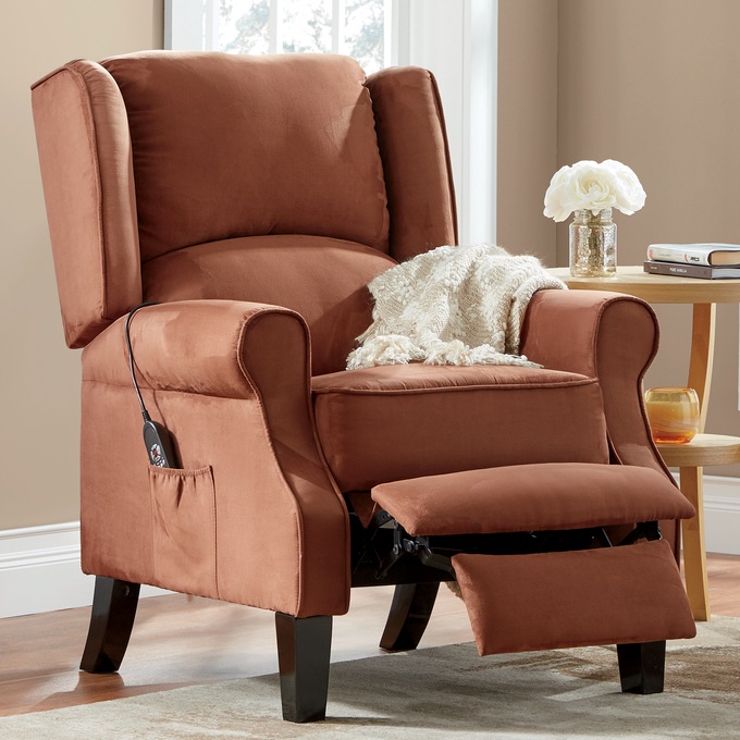 Massage Wingback Recliner, , large
