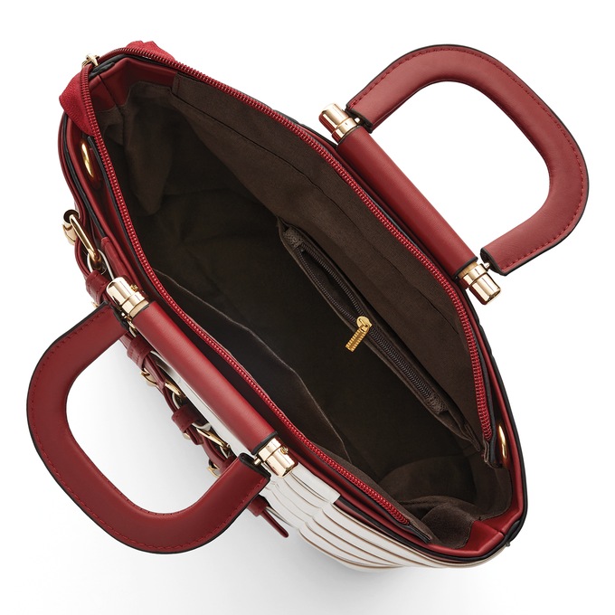 Belt-Buckle Faux-Leather Handbag &ndash; Unique Statement Purse for Women, , large