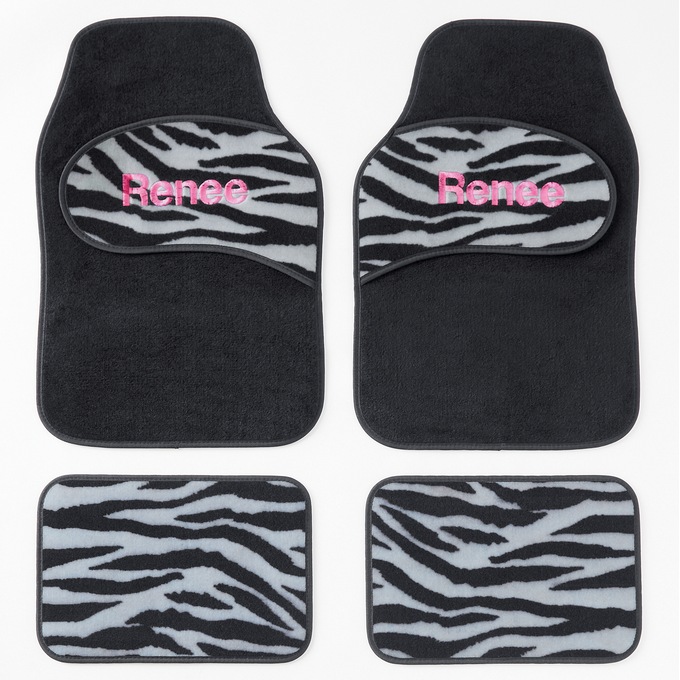 4-Piece Personalized Car Mat Set, , large