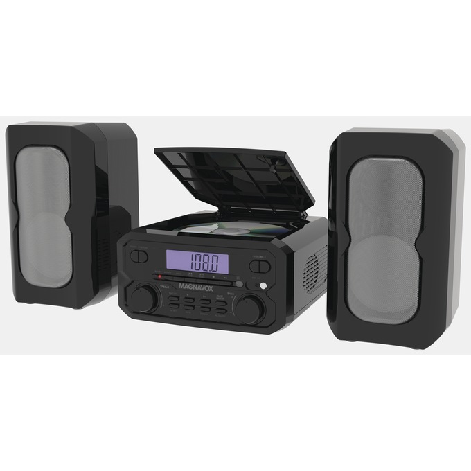 Magnavox 3-Piece CD Shelf System, Black, large