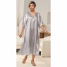 Mi Amor Long V-Neck Caftan with Floral Border, , large