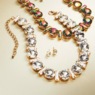 Crystal Round/Rectangular Strand Necklace & Earring Set, , large