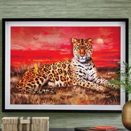 Sunset Leopard Wall Art, , large