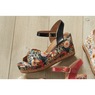 Clarks Chicly Genuine Leather Floral Sandal, , large