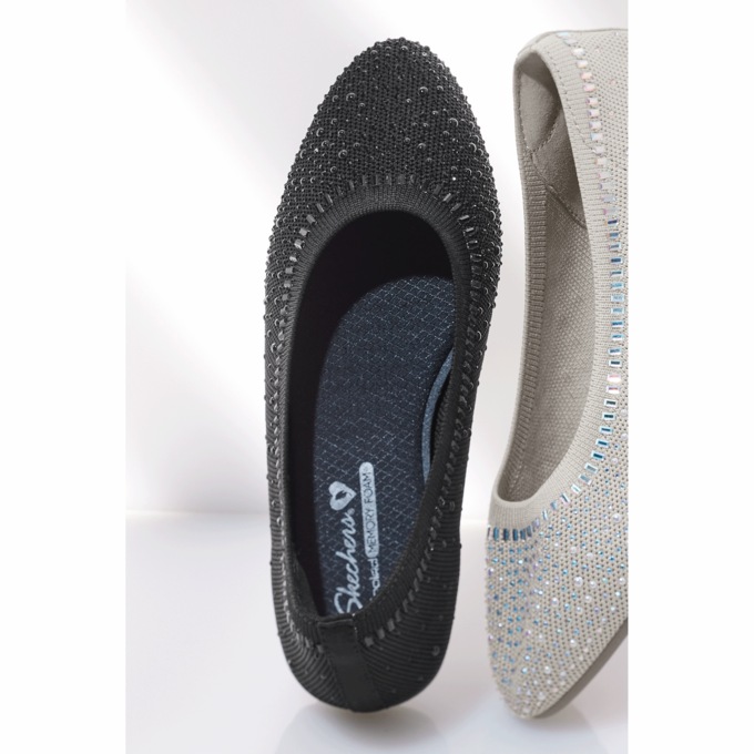 Skechers Stretch Fit&reg; Cleo Mesmerizing Nights Beaded Slip-On , Black Black, large