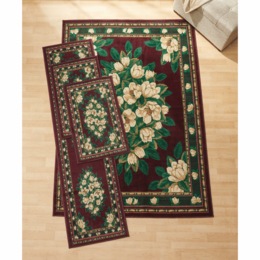 4-Piece Floral Rug Set, , large