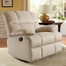 Microfiber Swivel Rocker Recliner, , large