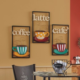 3-Piece Coffee Wall Art, , large