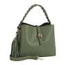 Braid Handle Satchel, Olive, large