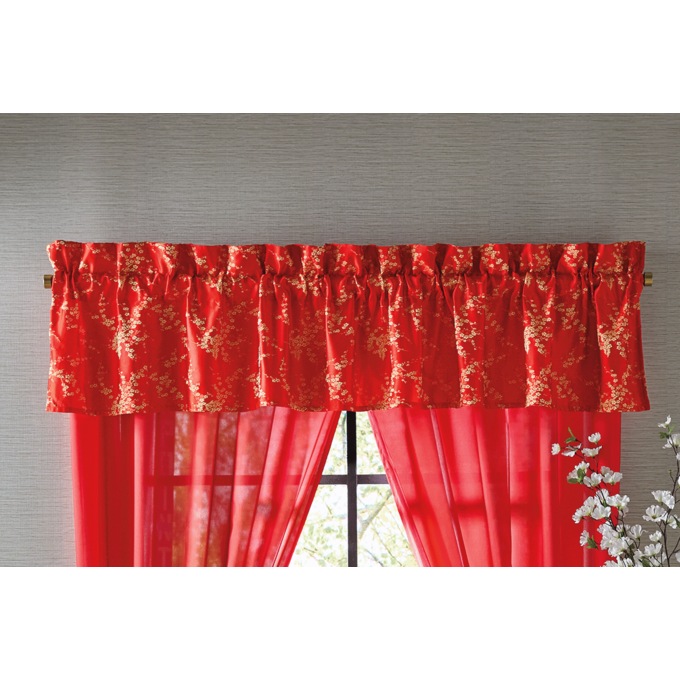 Cherry Blossom Jacquard Valance, , large