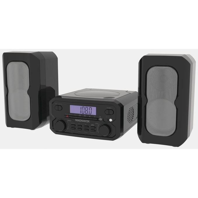 Magnavox 3-Piece CD Shelf System, Black, large