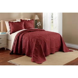 Caspian Scalloped Bedspread and Sham, , large
