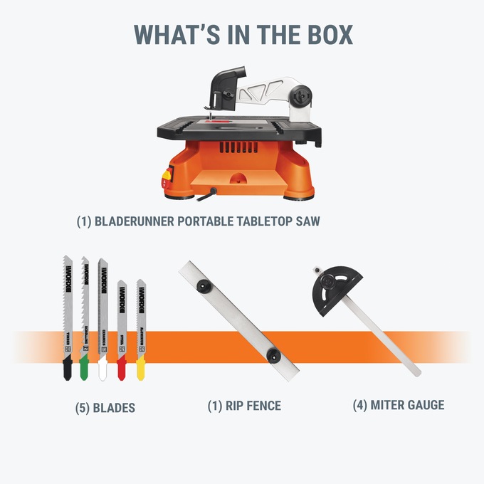 Worx Bladerunner Portable Table Saw, , large