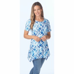 Watercolor Floral Knit Tunic, , large