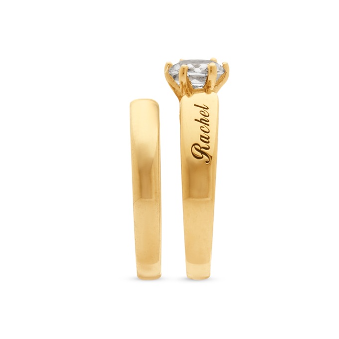 2-Name Round Bridal Set, , large