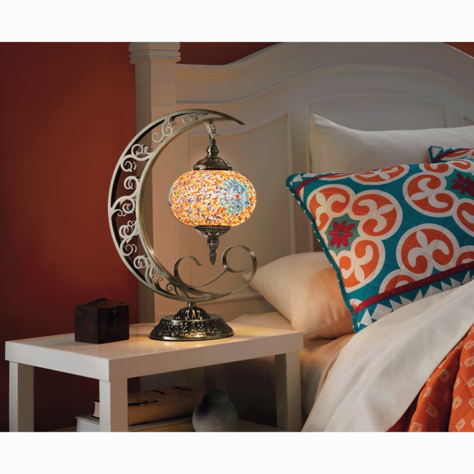 Mosaic Moon Table Lamp, , large