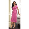 Charmeuse Wrap Top, Fuchsia, large